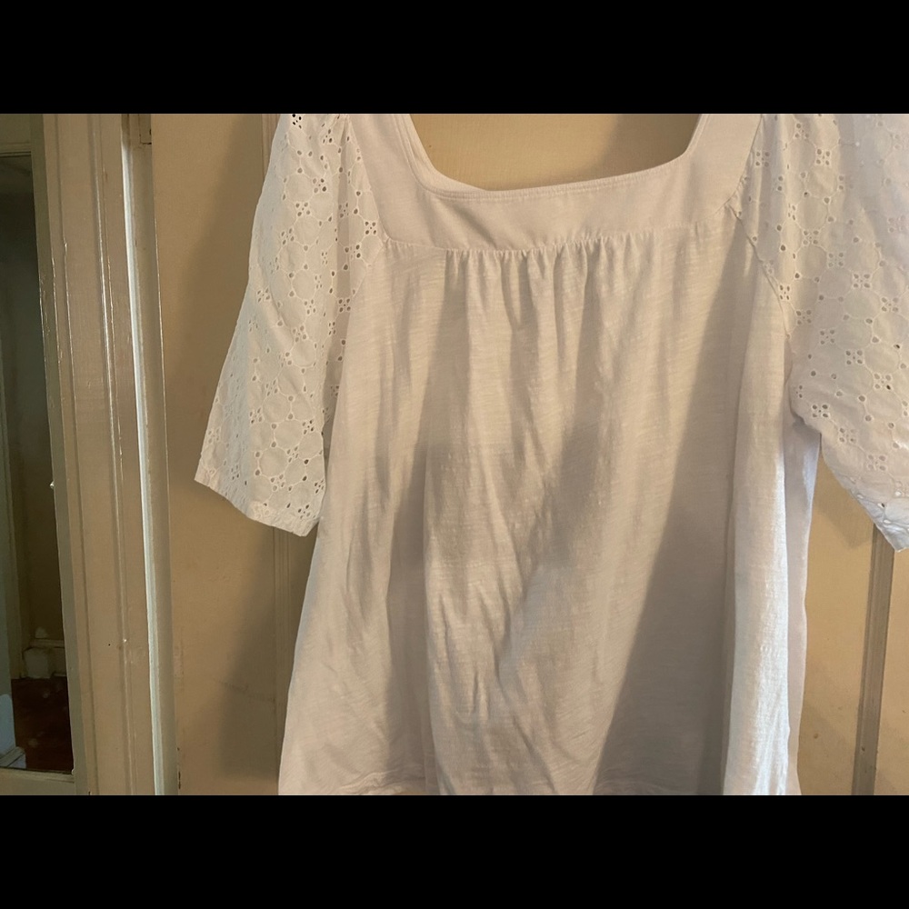 Womens white cotton blouse
